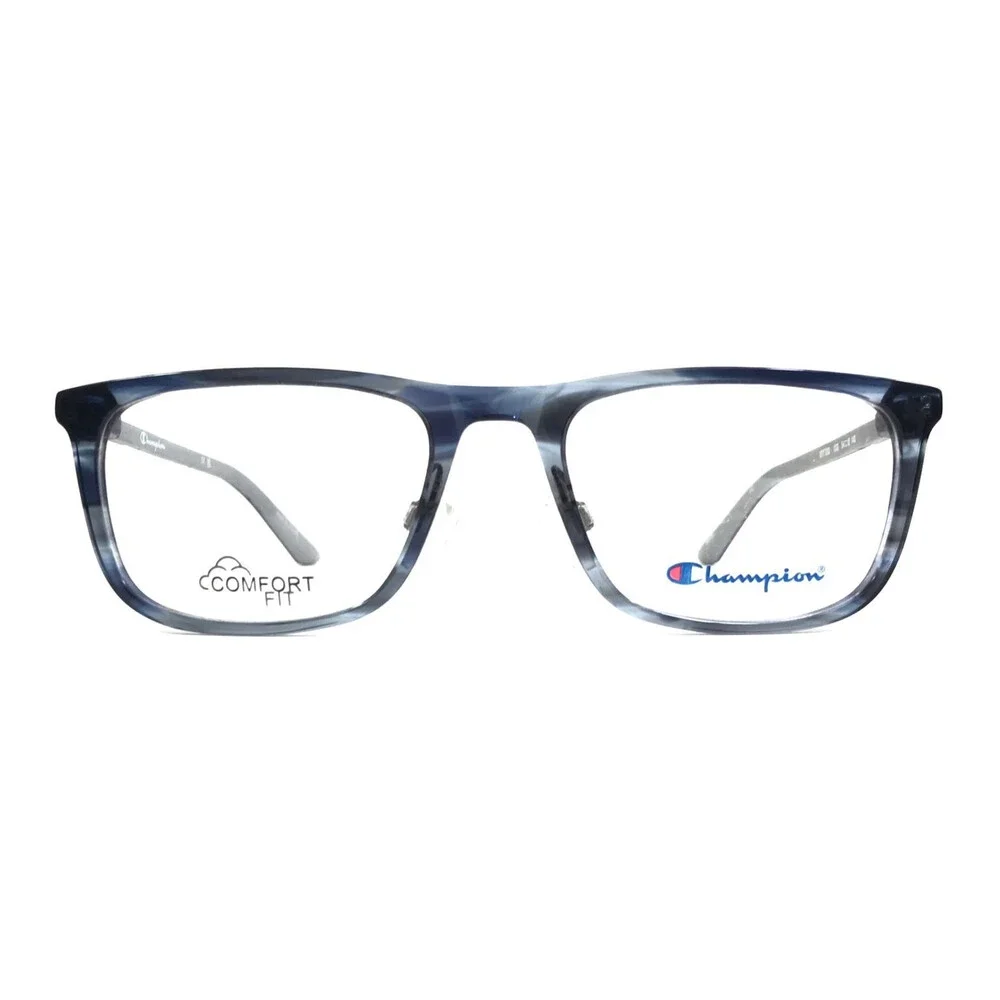 Champion Eyeglasses Frames CFIT 300 C03 Blue Gray Rectangle Full Rim 54-19-140